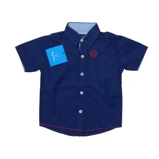 2 to 12 Years Boy's Navy Blue Plain Shirt FO-BST-004