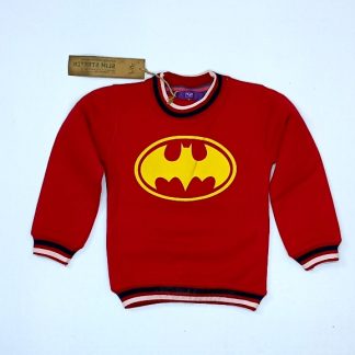 Red Boy's Batman sweat shirt from winter collection.Polar Fleece