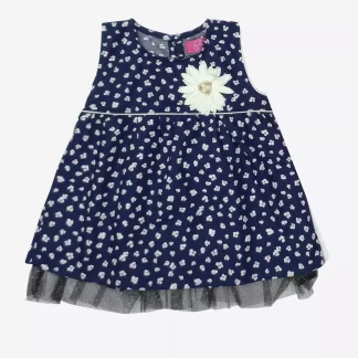 3-24 Month GIRL'S Frock navy Blue (FO-GTP-012-1)