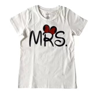 White Mrs. T Shirt for Women(FO-WT-009)