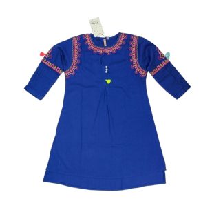 BLUE EMBROIDERED GIRLS SHIRT (FO-GTP-001)