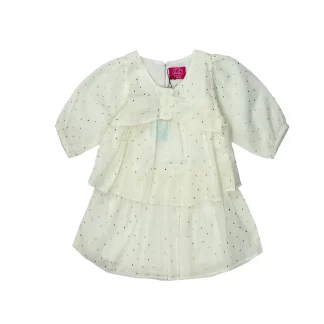6 Months- 4 Yr Baby girl frock White (FO-GTP-025)